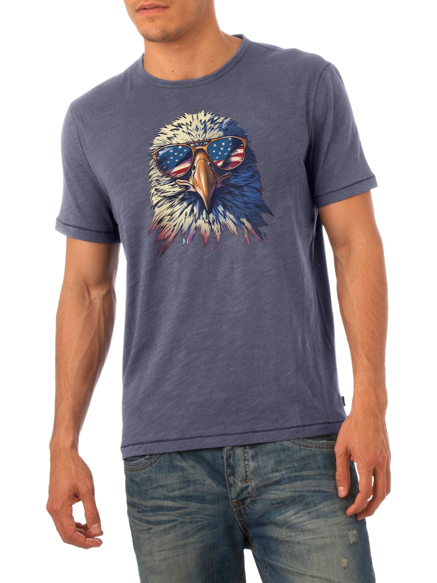 Main Street Forge Small Stars, Stripes and Shades T-Shirt - Tri-Blend - Made in USA 4155954689