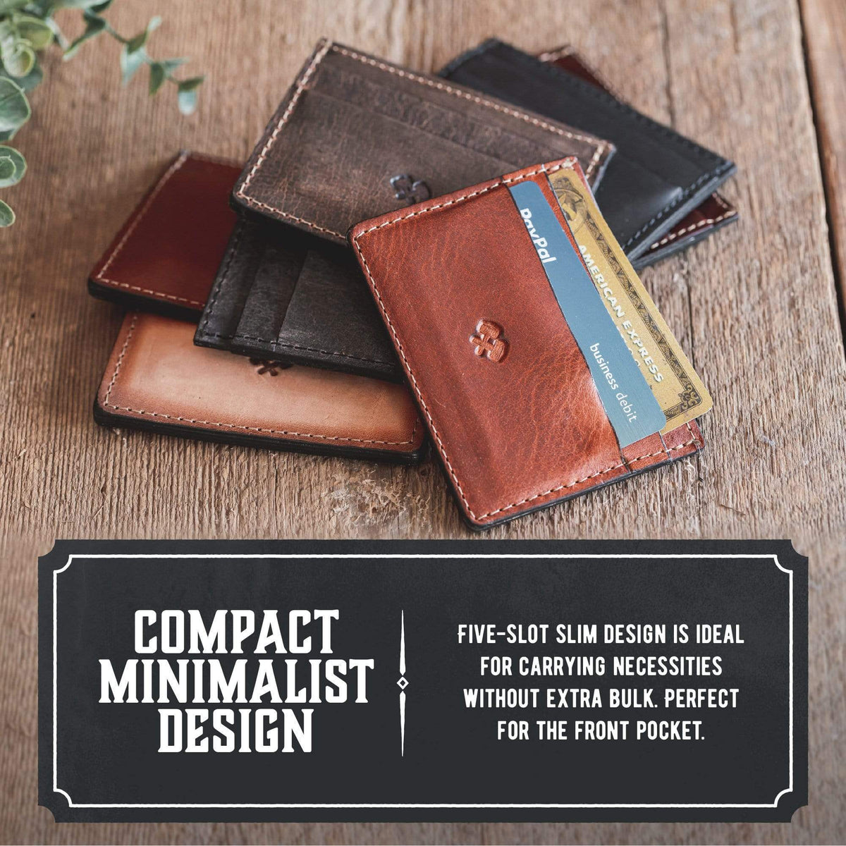 Main Street Forge Wallet Men's Slim Wallet | Front Pocket Wallet with 5 Slots | Minimalist Design | Made in USA