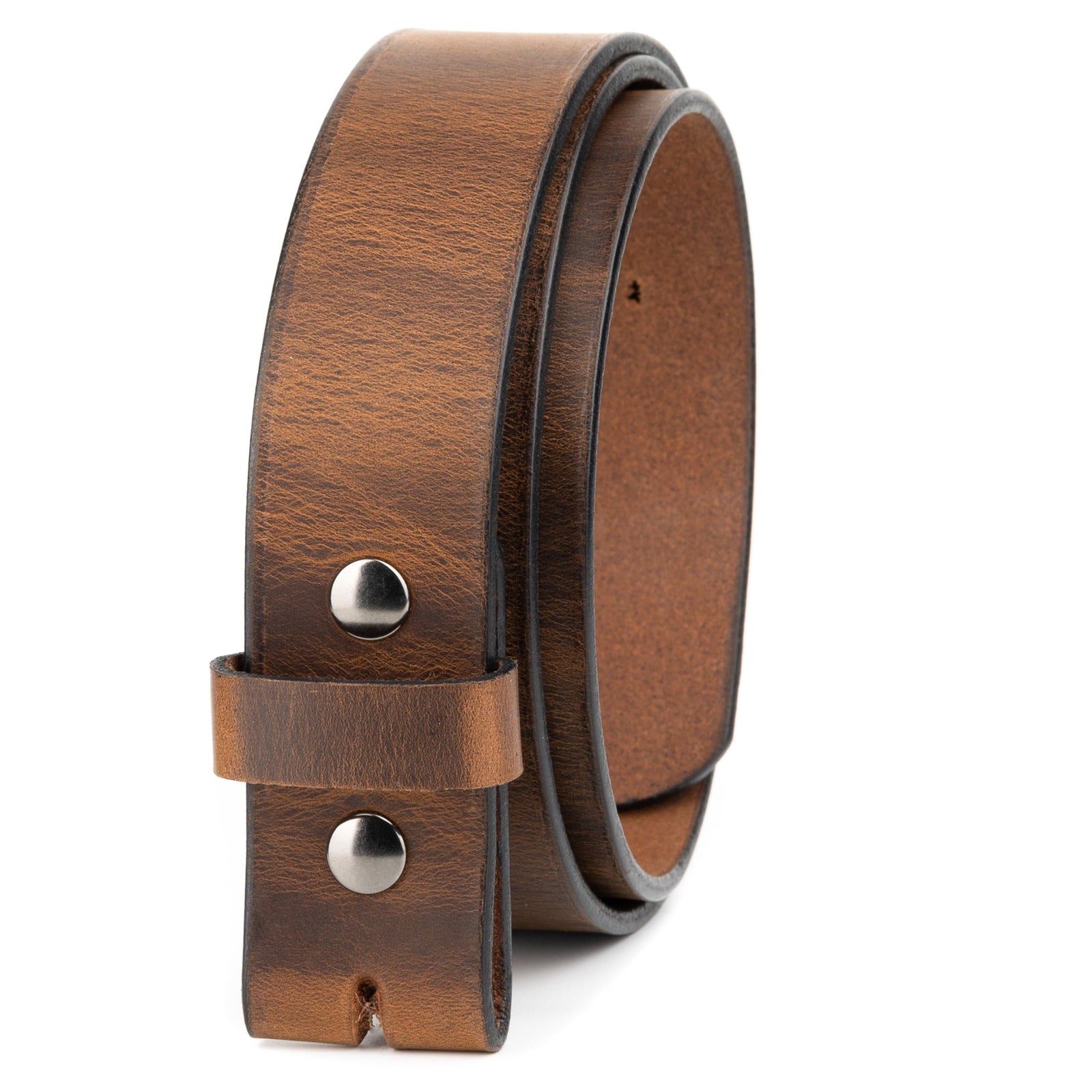 Main Street Forge Belt Pant Size 30 (Belt Size 32) / Bootlegger Brown No Buckle Belt | Made in USA | Full Grain Leather | Lifetime Warranty 816895027691