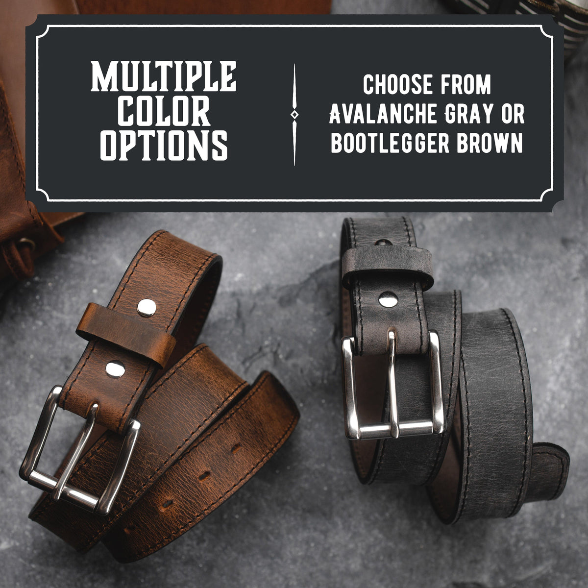 Main Street Forge Belt The Baron Leather Belt for Men | Made In USA | Men's Full Grain Leather Belt