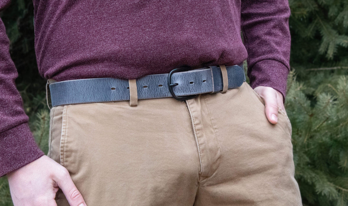 Main Street Forge Belt The Bootlegger Leather Belt | Made in USA | Full Grain Leather | Men's Belt