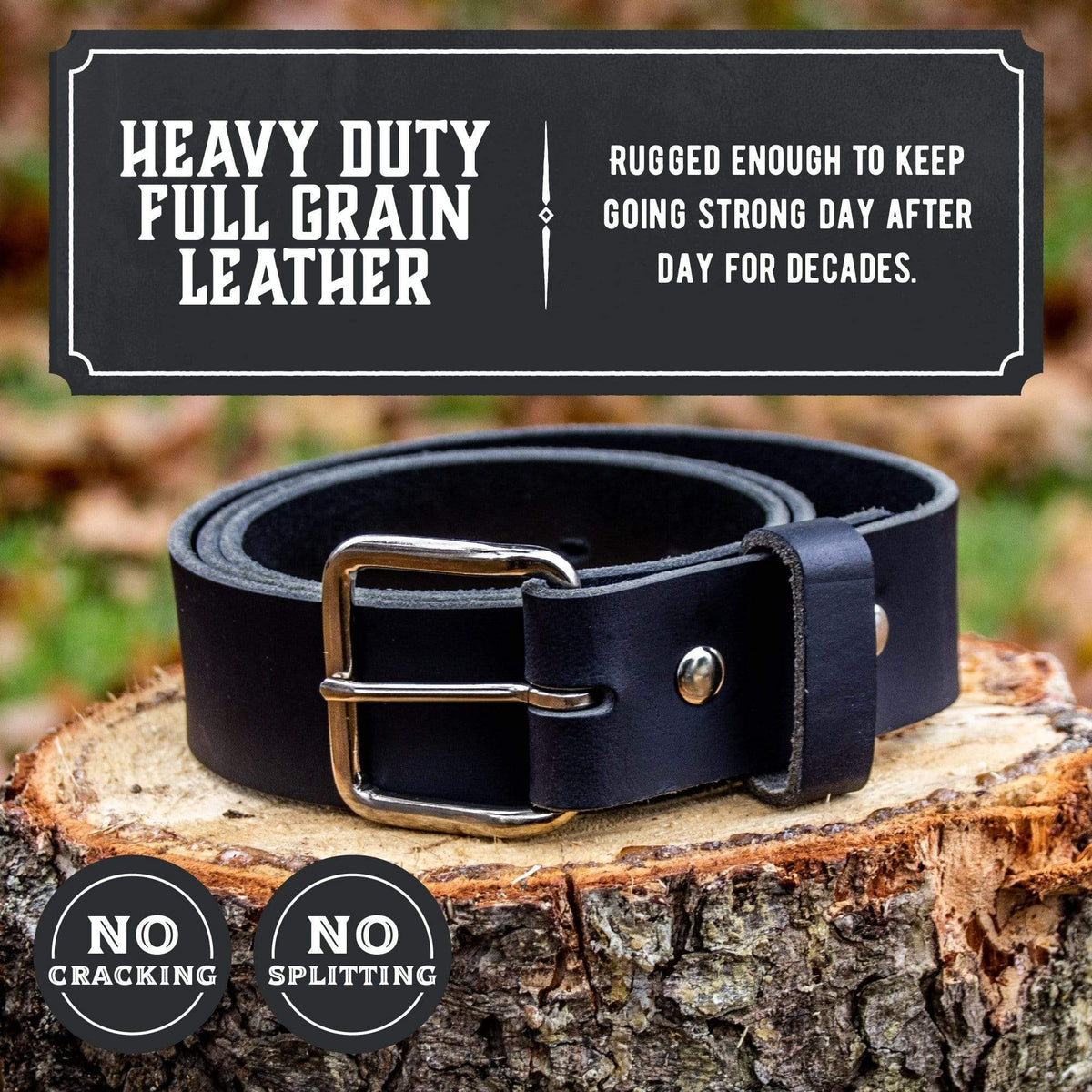 Main Street Forge Belt The Journeyman Leather Belt | Made in USA | Full Grain Leather Mens Belt